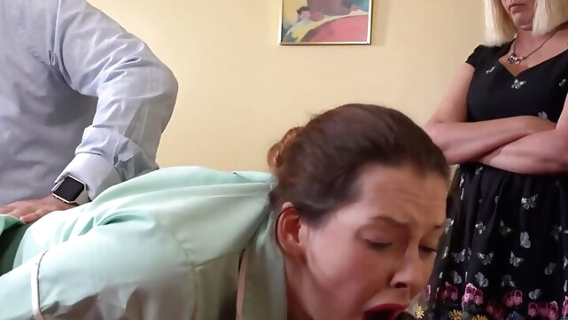 spanking Porn The Receptionists Story old & young hd videos